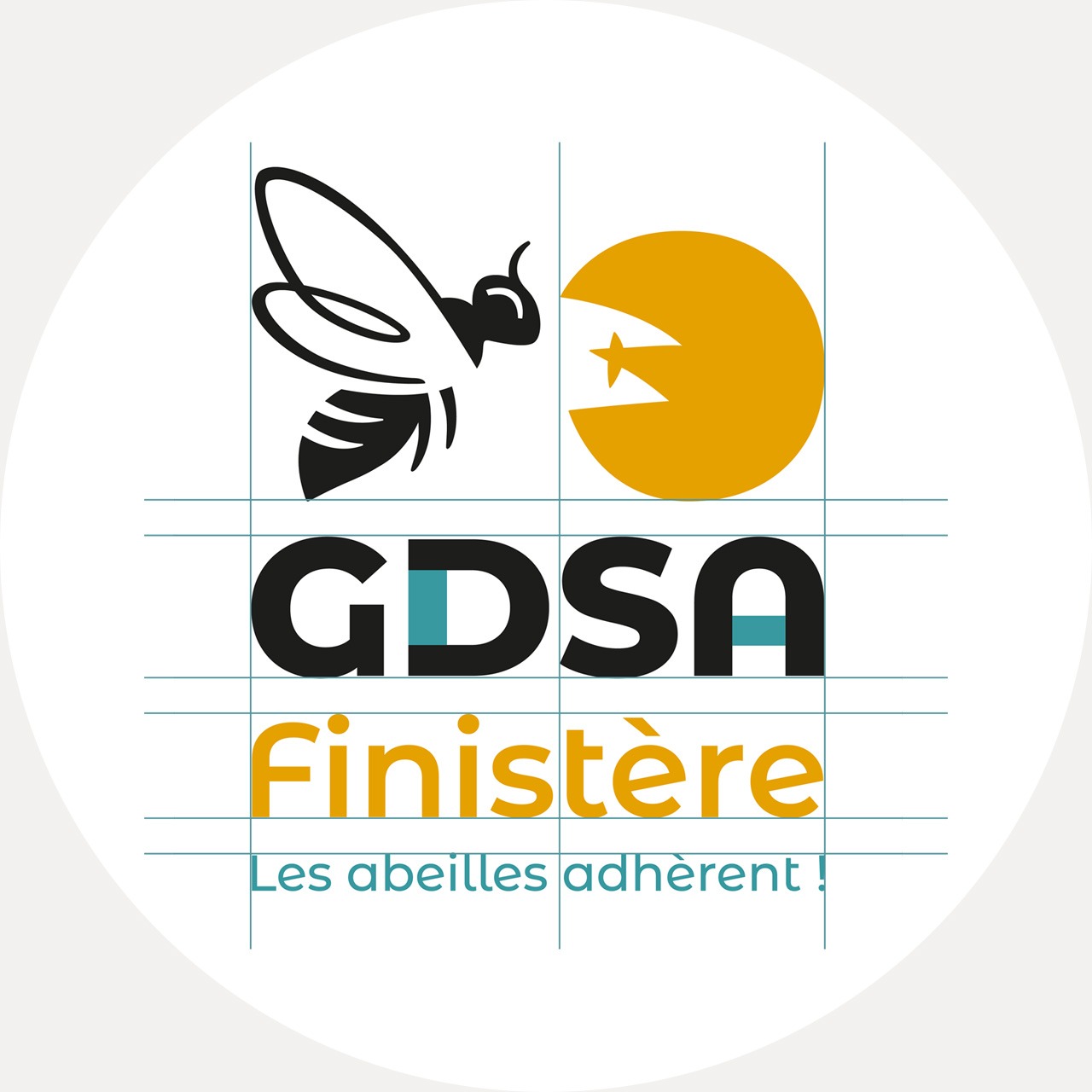 groupement de défense sanitaire des abeilles du Finistère, logo, charte graphique, identité visuelle, abeille, apiculture